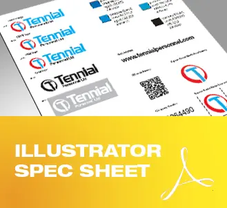 Tennial Logo Spec Sheet in AI Format