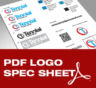 Tennial Logo Spec Sheet in PDF Format