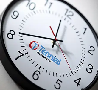 Tennial Personnel Clock Face